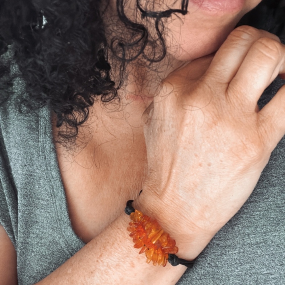 Vibrant Orange Beaded Bracelet
